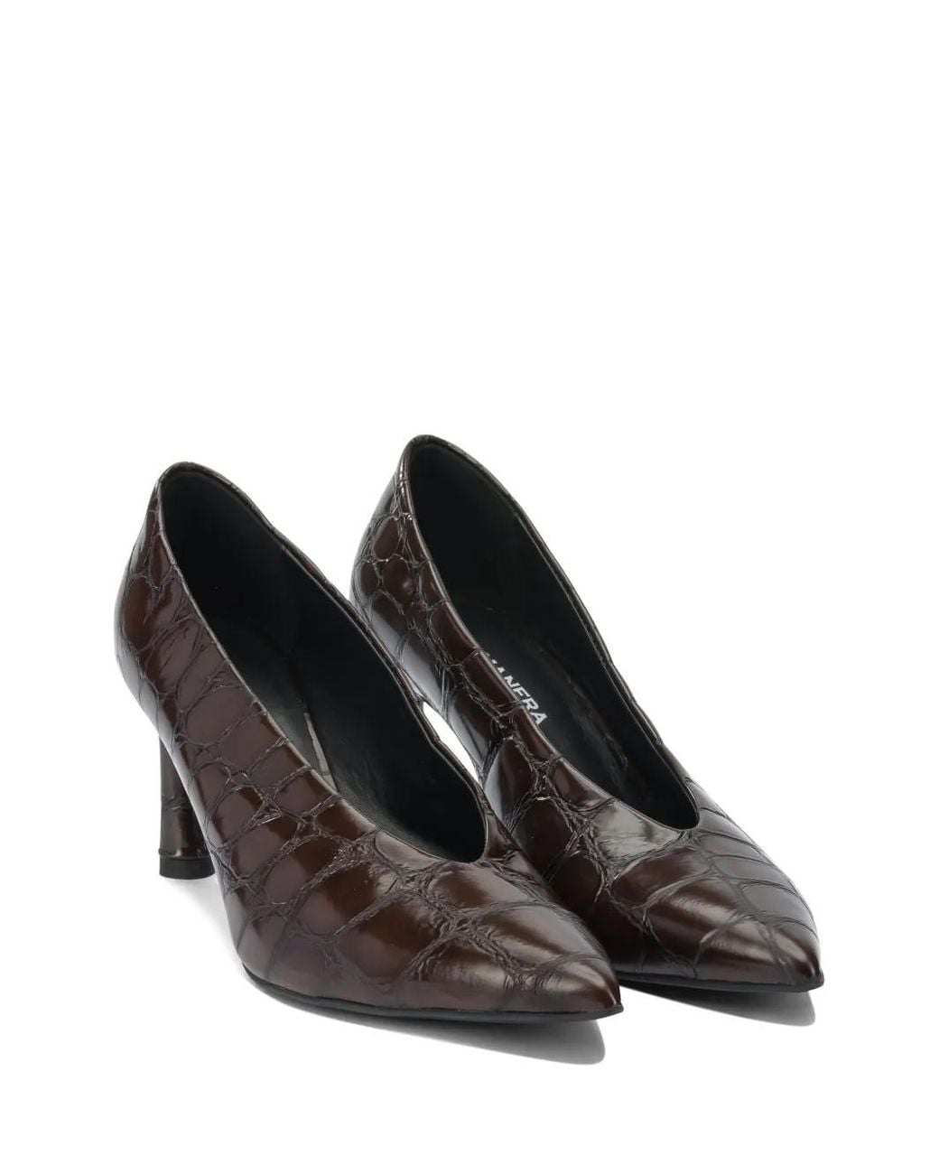 Halmanera Brown Pointed-Toe Pumps