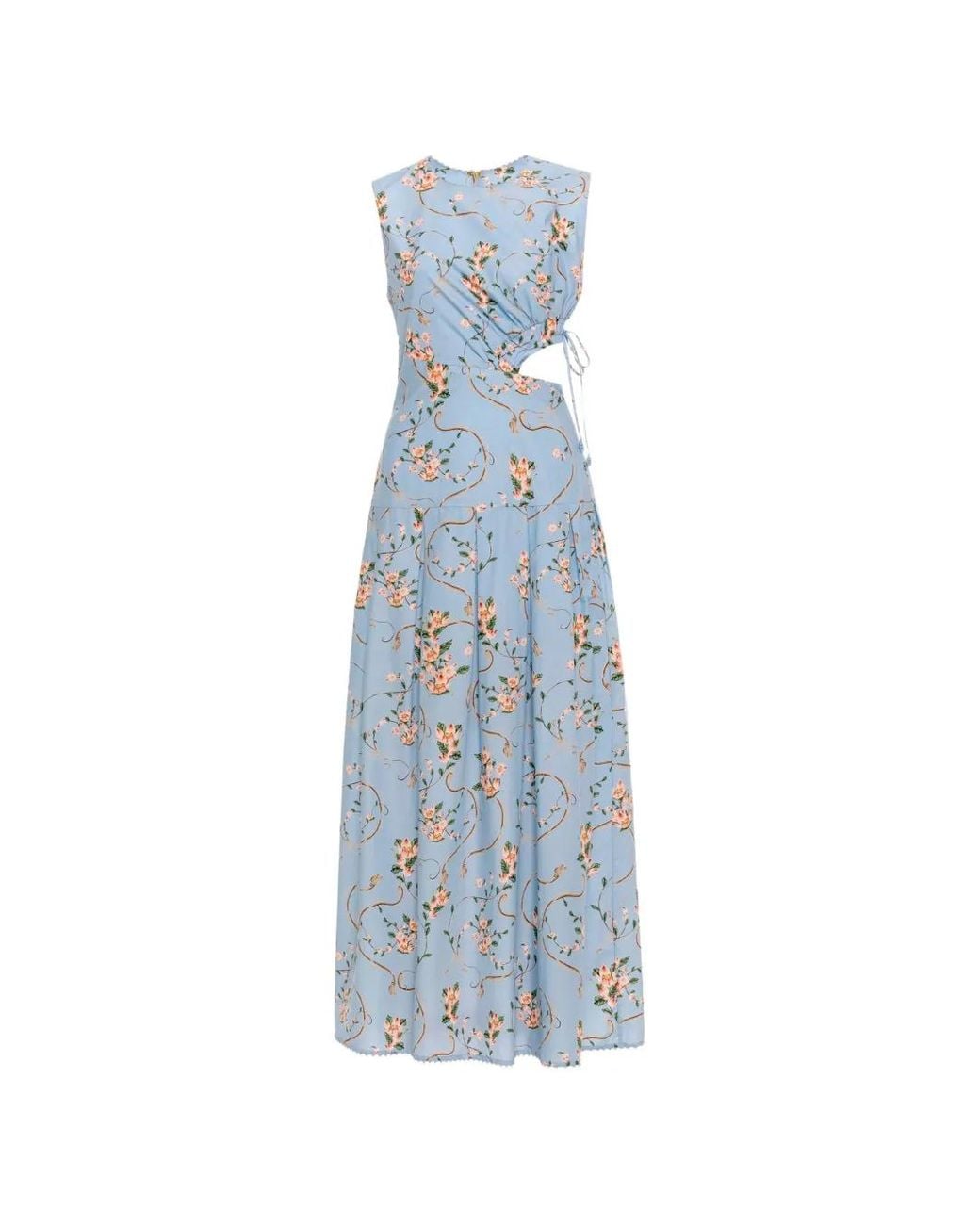 Agua Bendita Blue Otoño Navegante Midi Dress