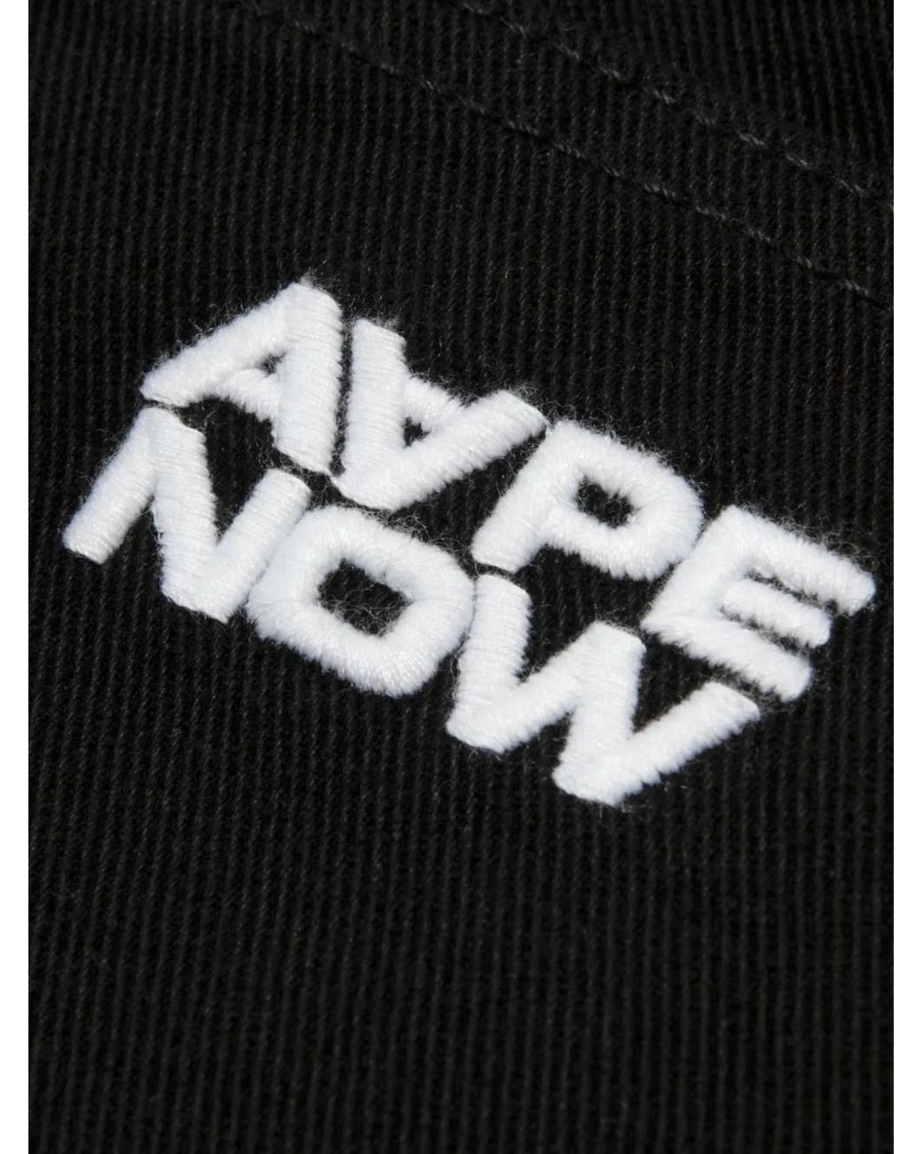 Aape By A Bathing Ape Black Logo-Detail Wide-Leg Trousers for men