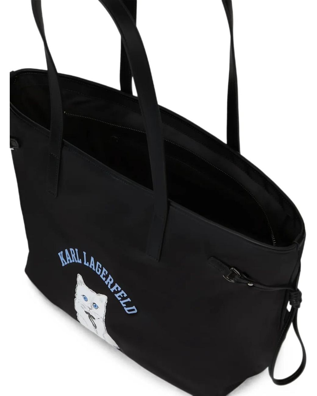 Karl Lagerfeld Black Ikon Choupette Tote Bag