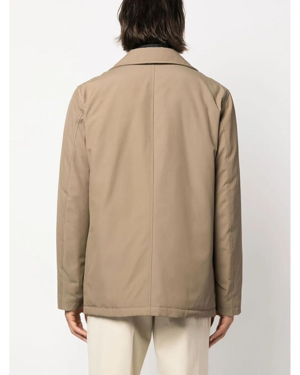 Fay Natural Padded Double-Breasted Jacket for men