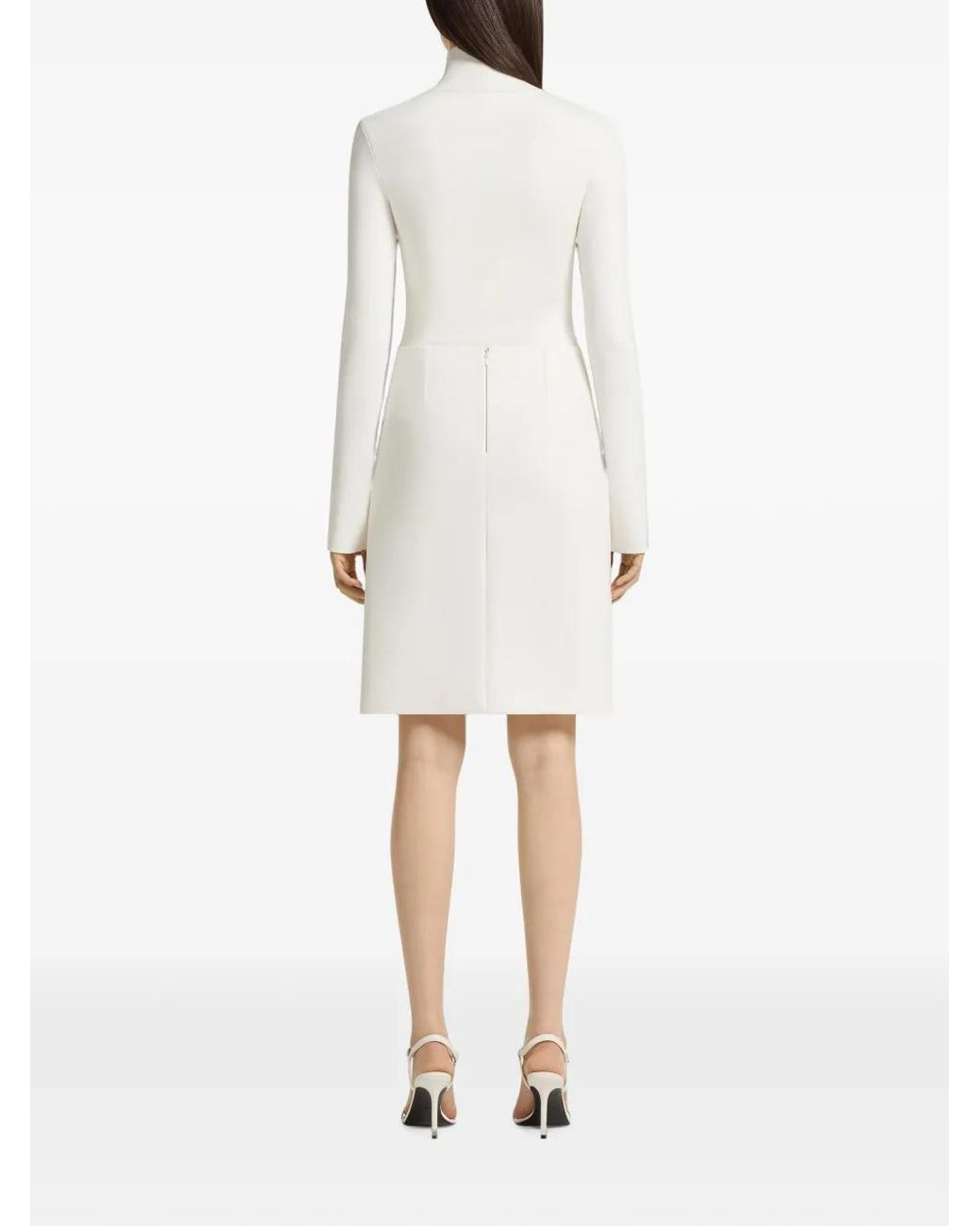 Courreges White Milano Knit Logo-Patch Sweater