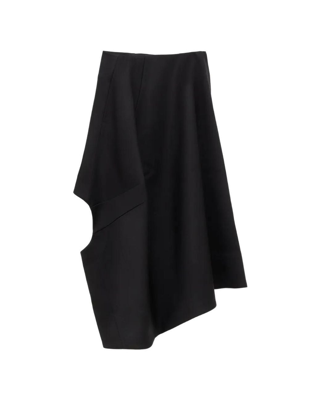 Comme des Garçons Black Cut-Out Asymmetric Midi Skirt