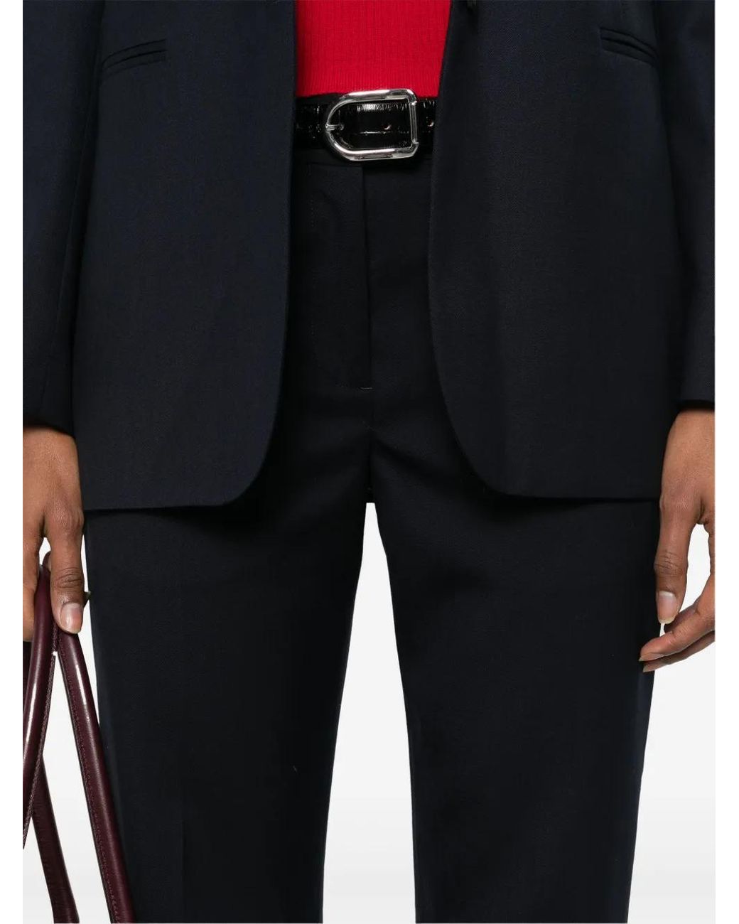 Paul Smith Blue Pressed-Crease Wool Trousers