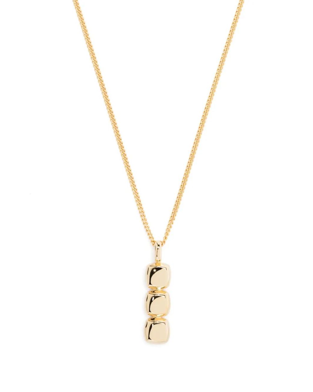 Tom Wood Metallic Mini Cushion Pendant Necklace