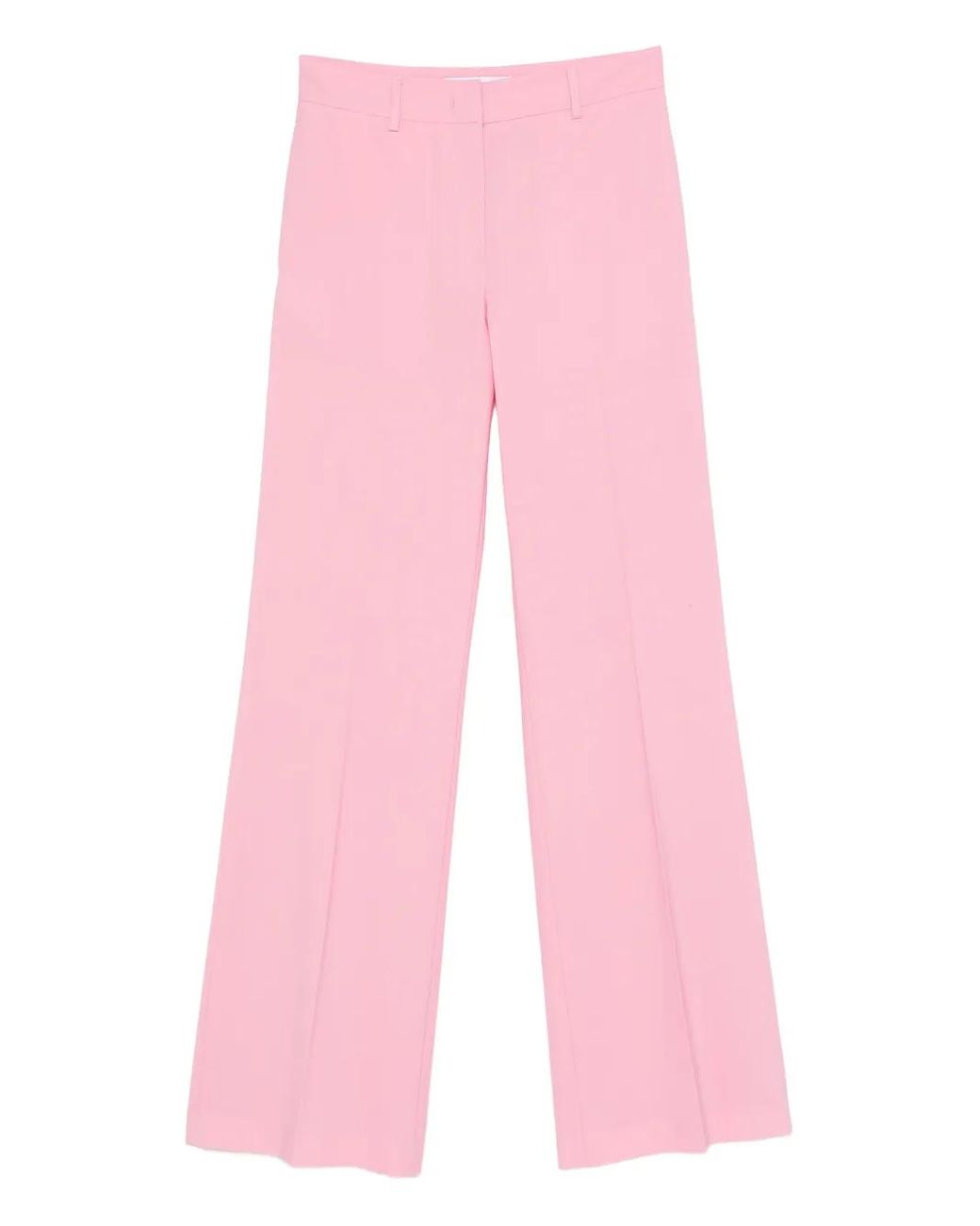 MSGM Pink Virgin Wool-Blend Pants