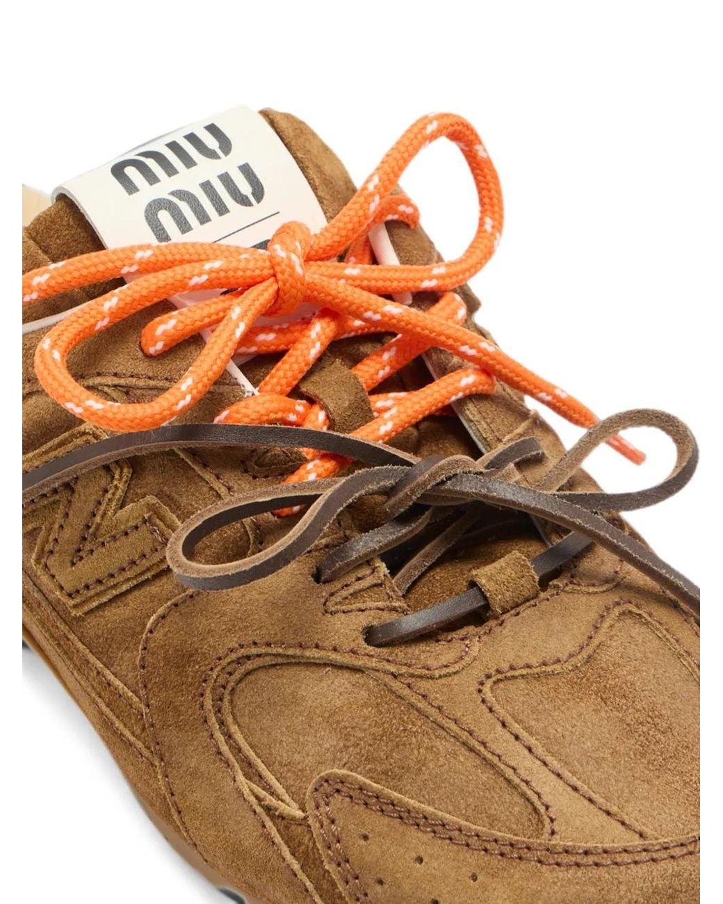 Miu Miu Brown X New Balance 530 Sl Faded Suede Mules
