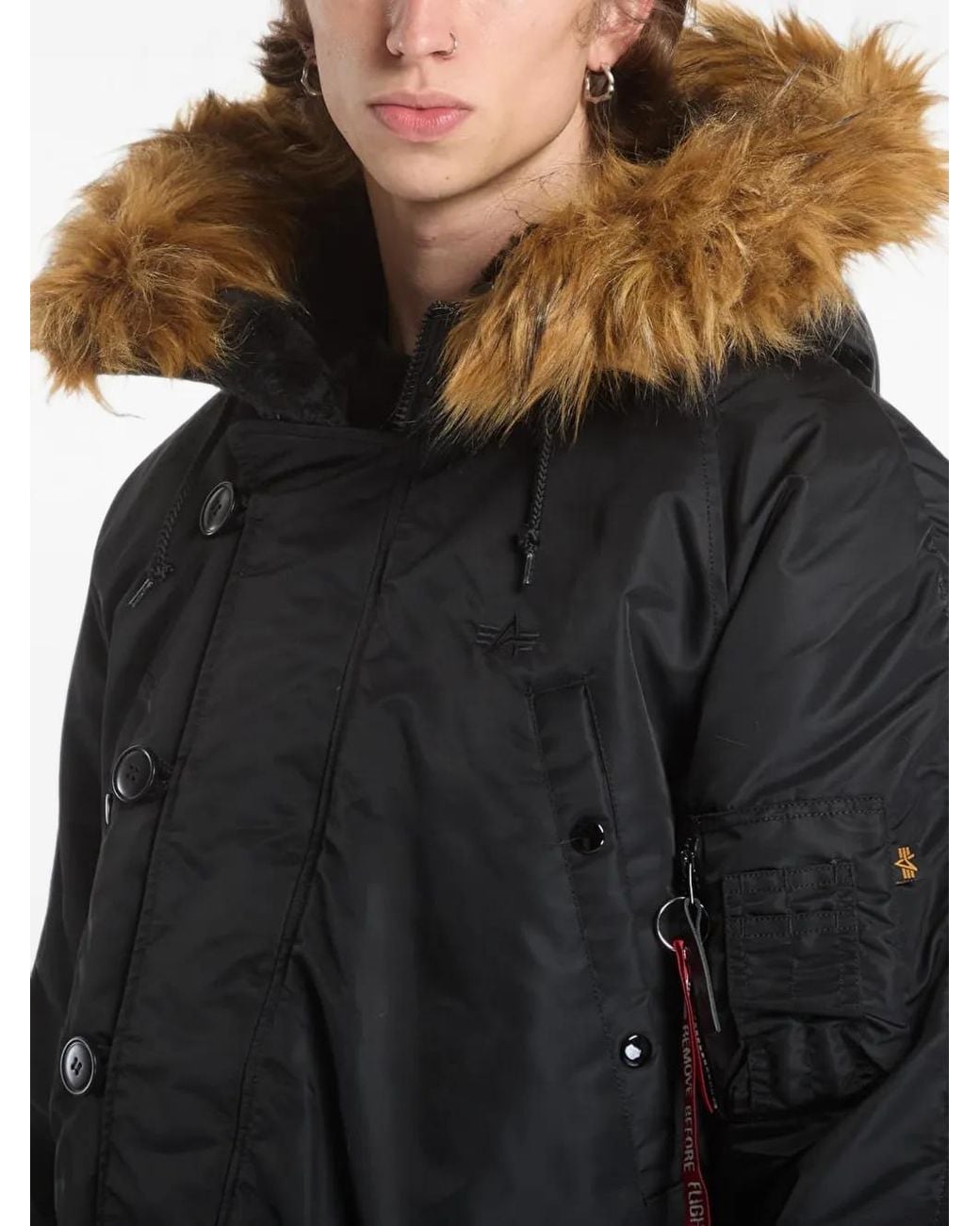Alpha Industries Black N-3B Heritage Parka for men