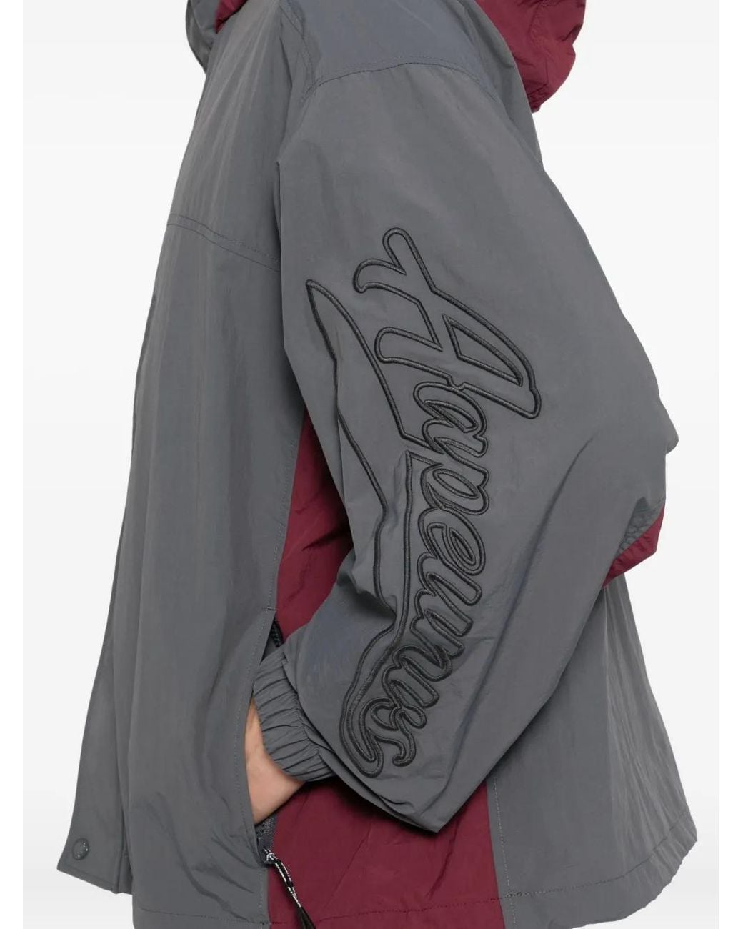 Aape By A Bathing Ape Gray Logo-Embroidered Jacket for men