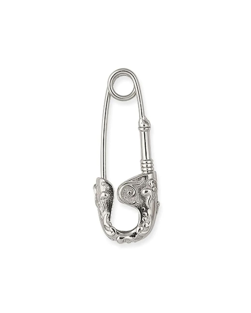 Emanuele Bicocchi White Arabesque Sterling- Pin Earring