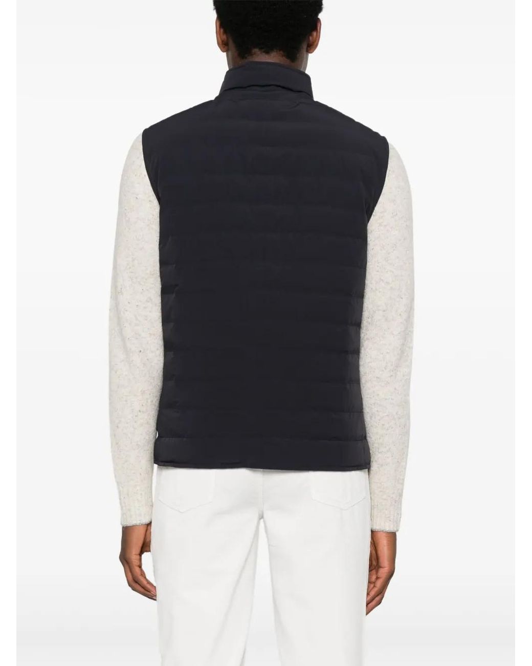Brunello Cucinelli Black Quilted Vest for men
