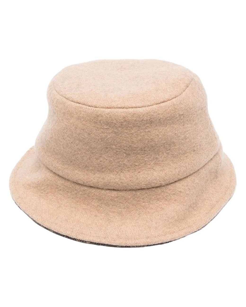 Fendi Natural Felted Wool-Silk Bucket Hat