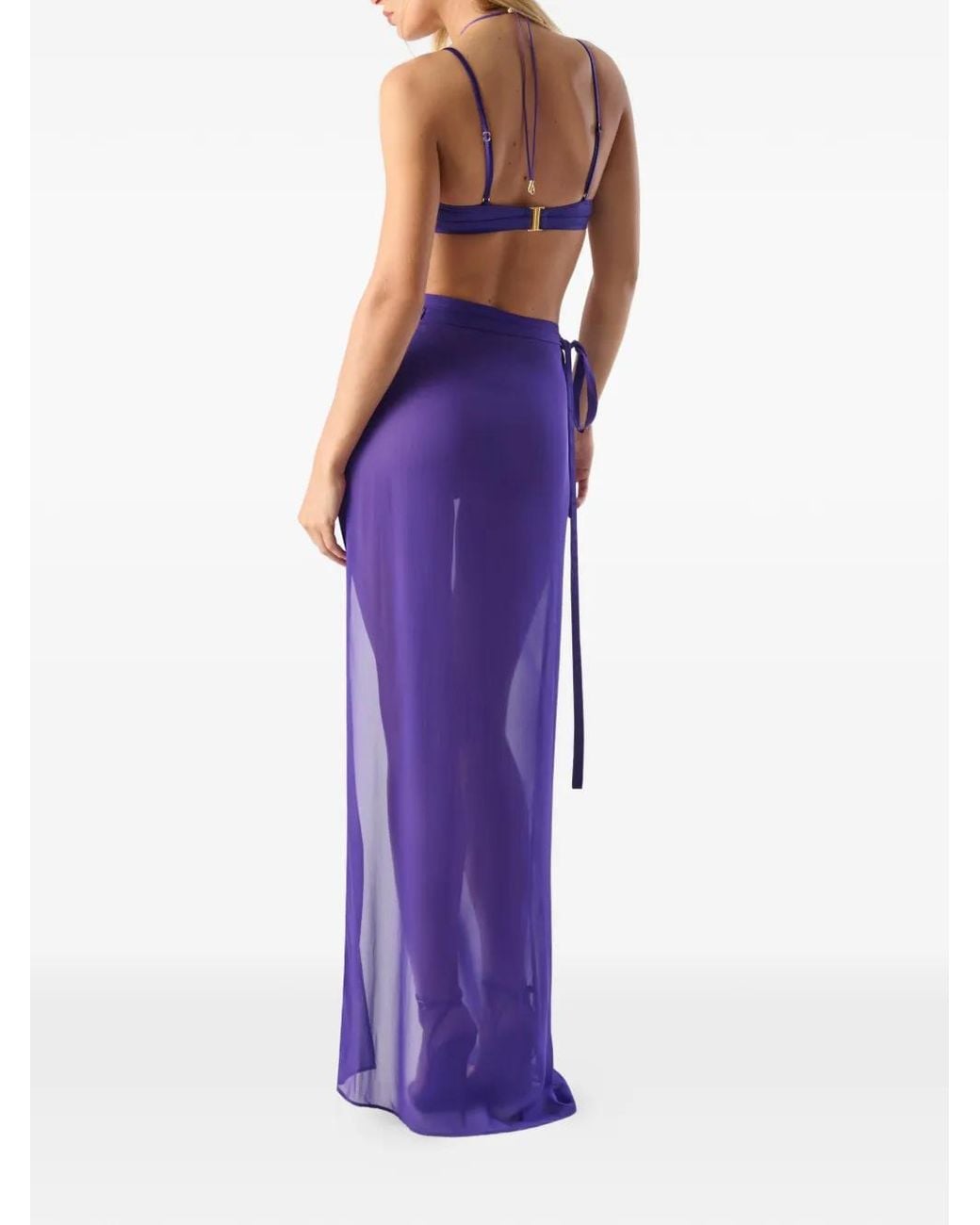Maison Close Purple Fever Wrap Maxi Skirt