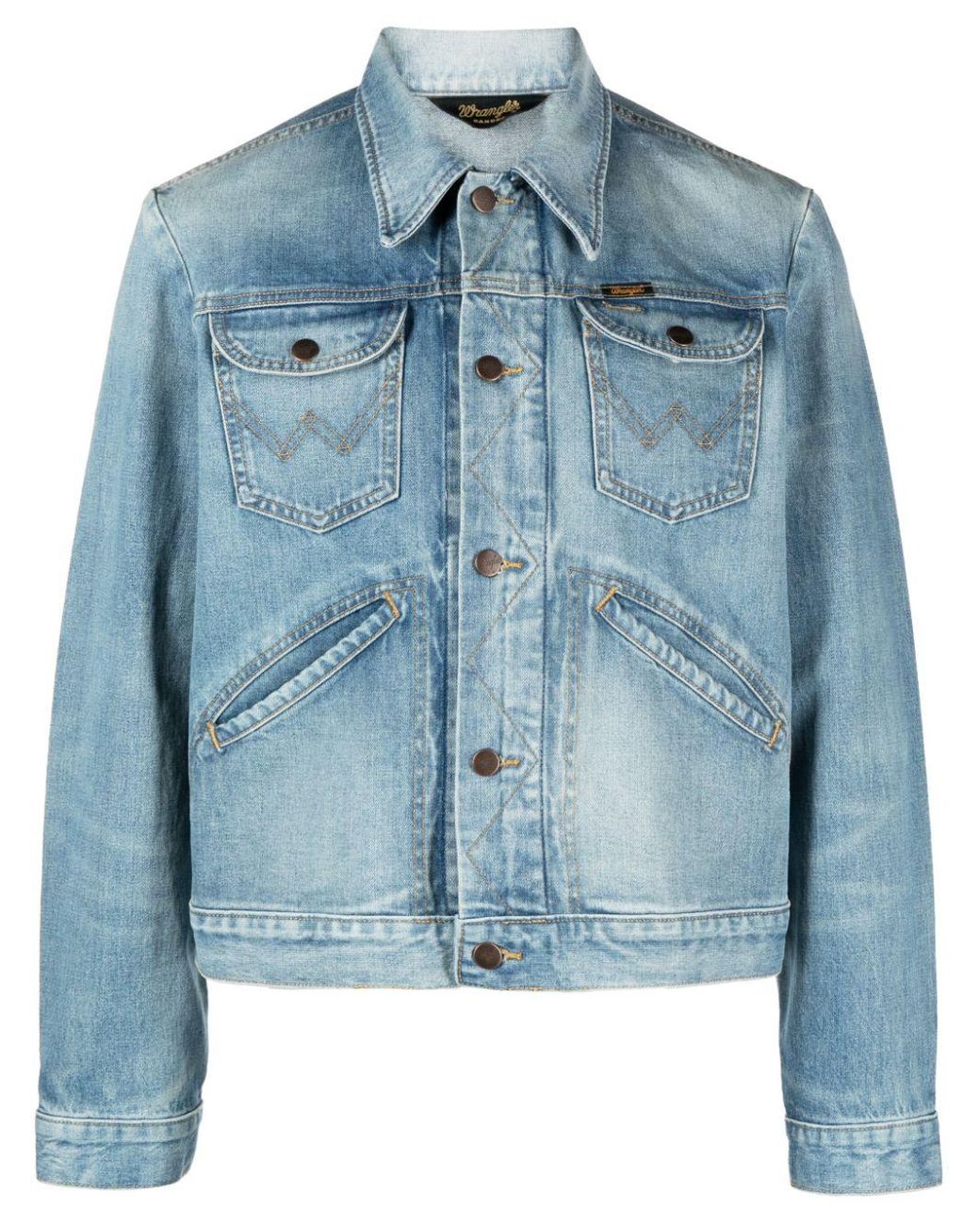 Sandro X Wrangler Button-down Denim Jacket in Blue | Lyst UK