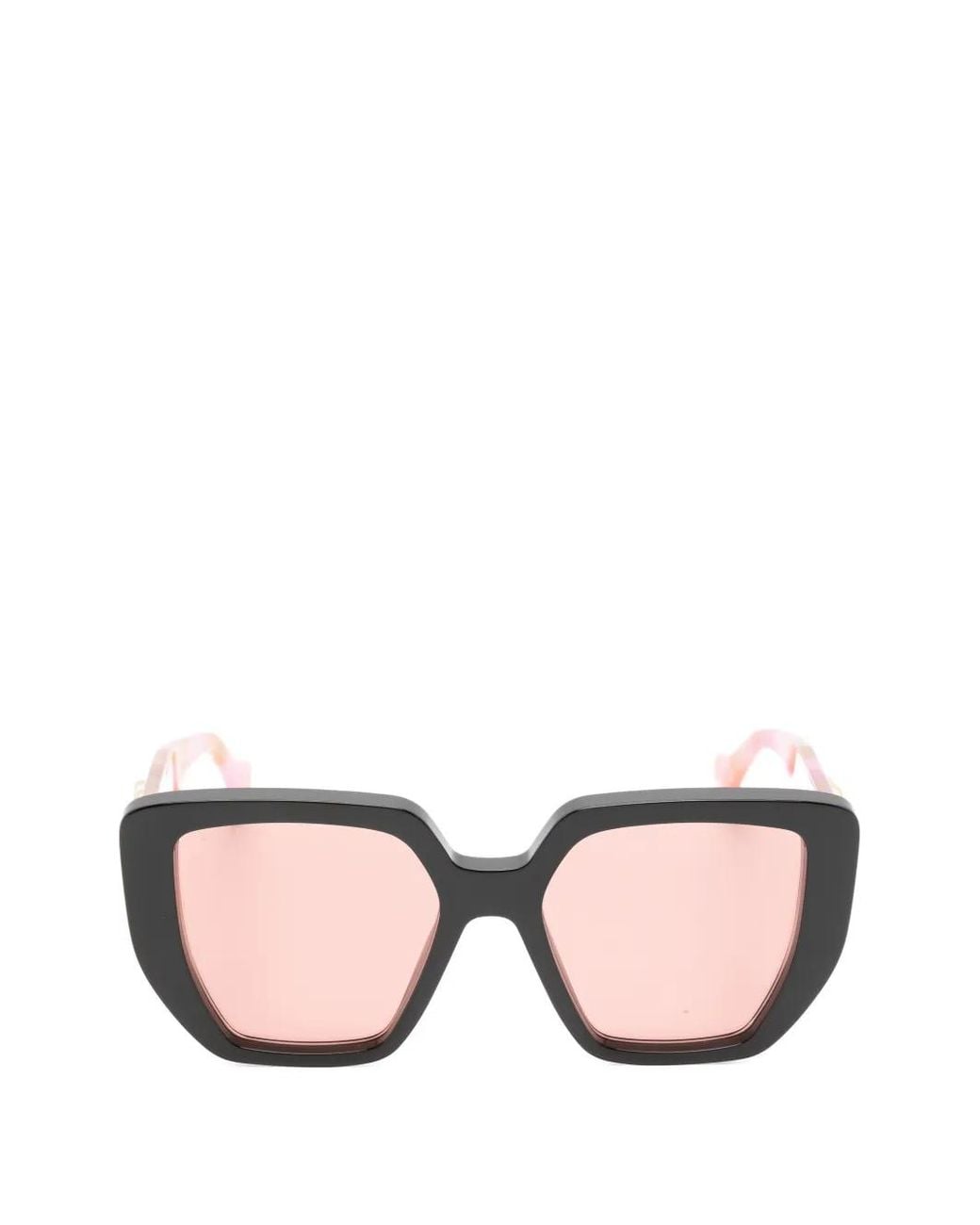 Gucci Pink Geometric-Frame Sunglasses