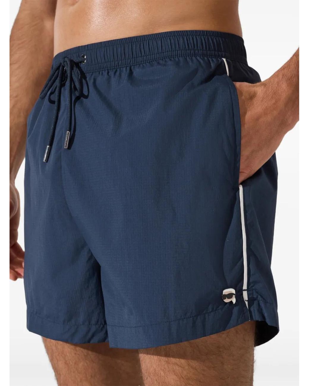 Karl Lagerfeld Blue Ikon Ripstop Short Boardshorts for men