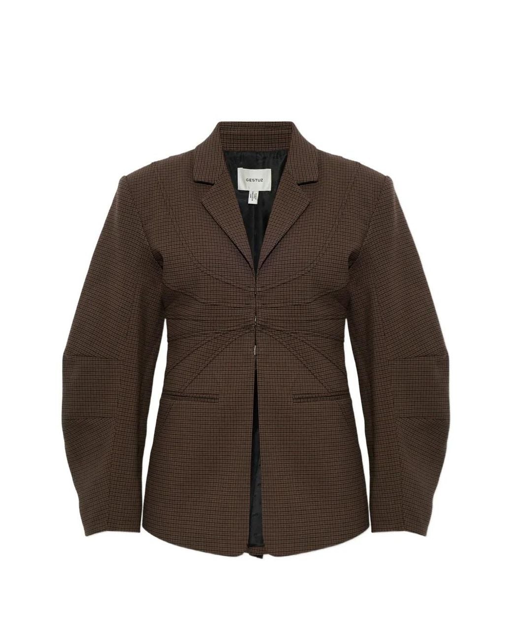 Gestuz Brown Gzlamia Check Blazer