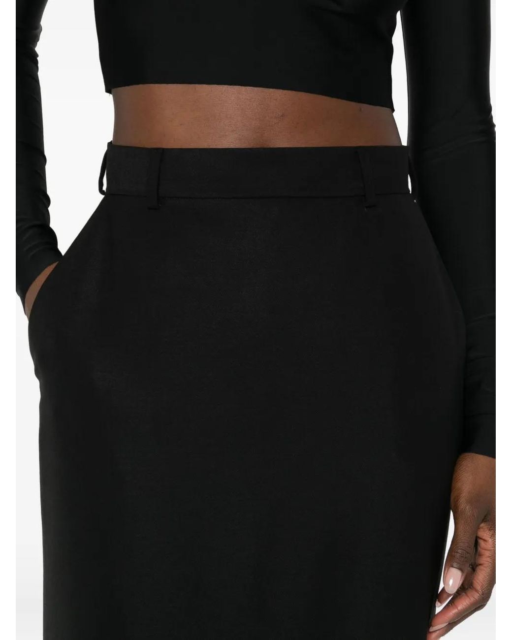 MEDEA Black Wool Skirt