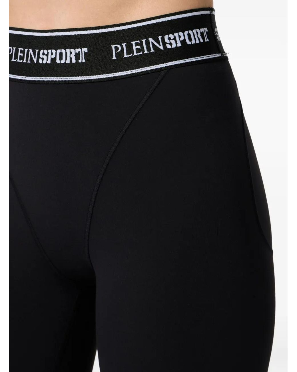 Philipp Plein Blue Logo Elastic Leggings