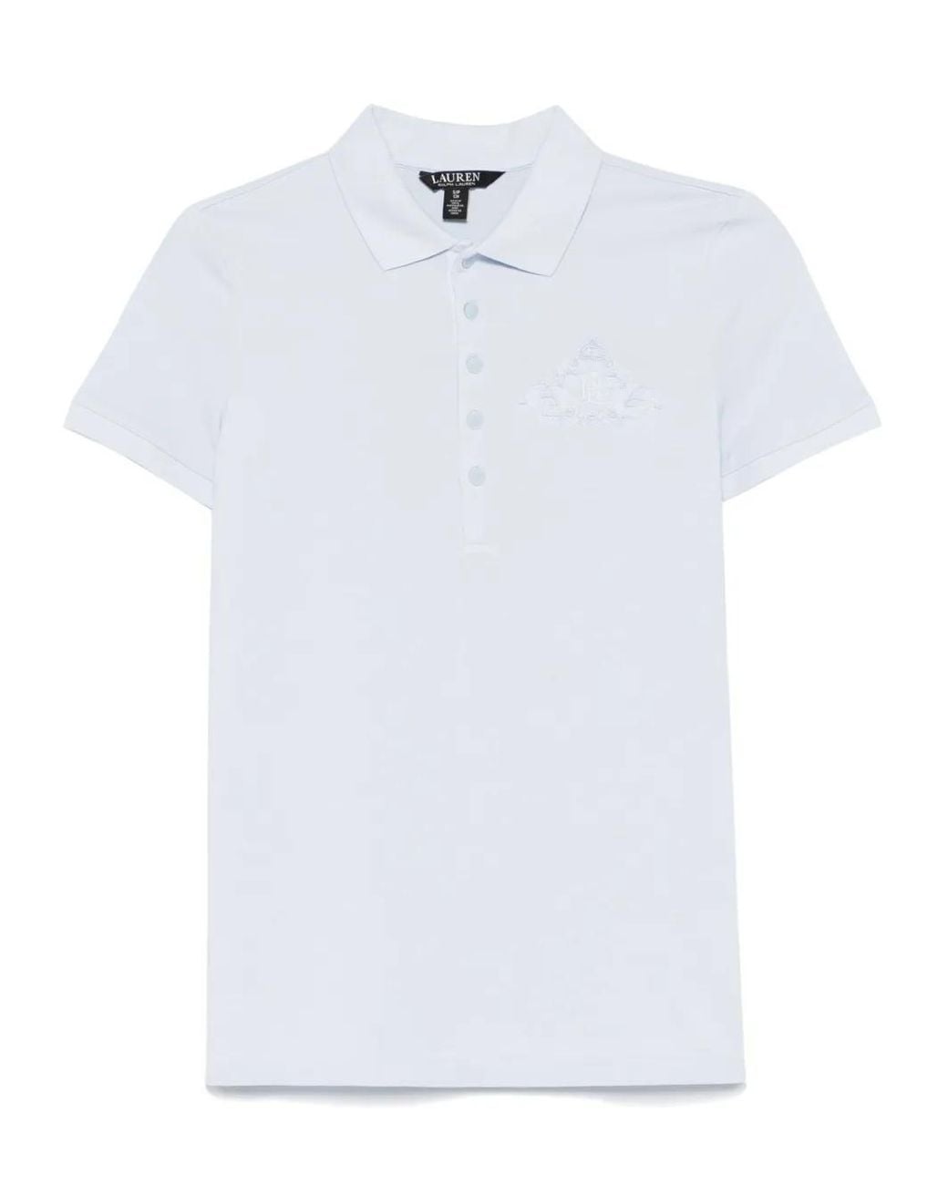 Ralph Lauren White Logo-Embroidered Polo Top