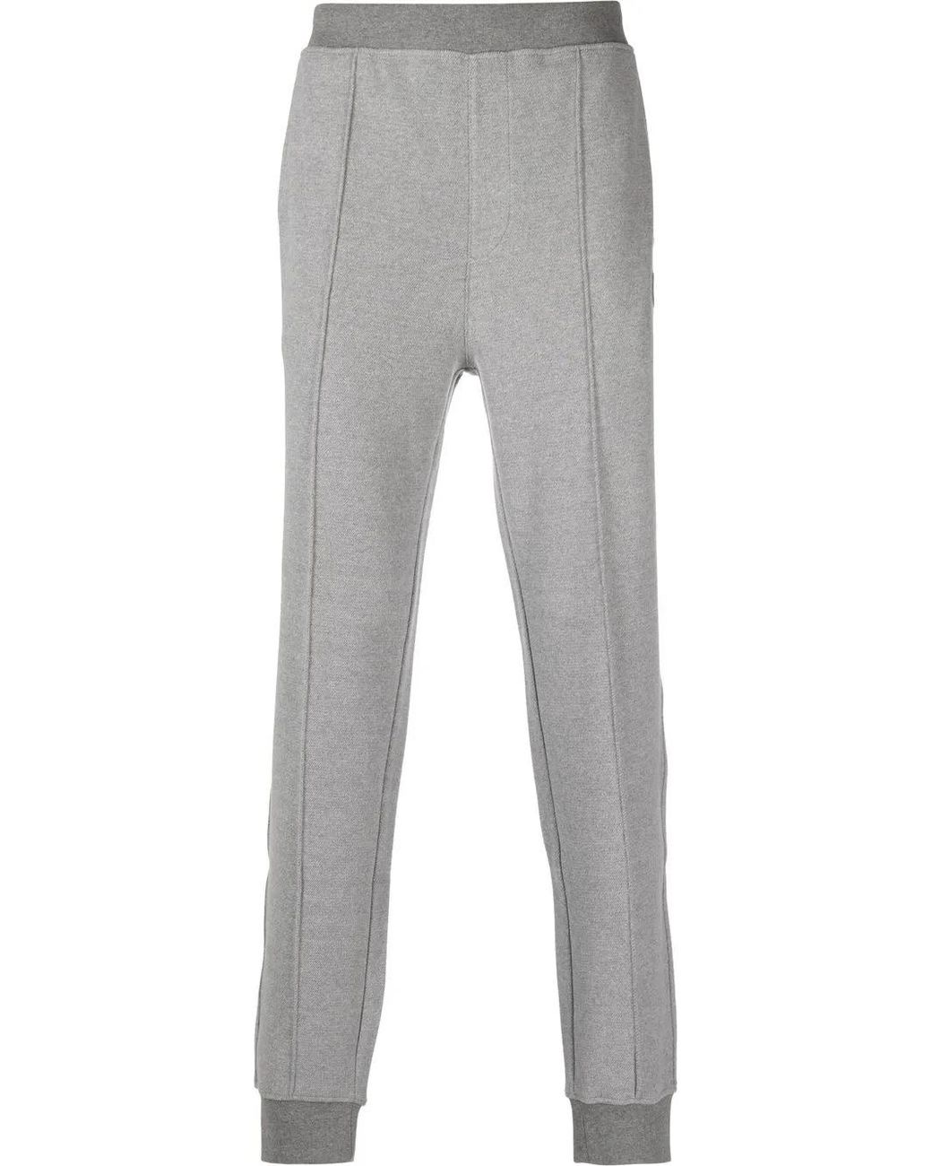 Corneliani Gray Tapered Logo-Patch Joggers for men