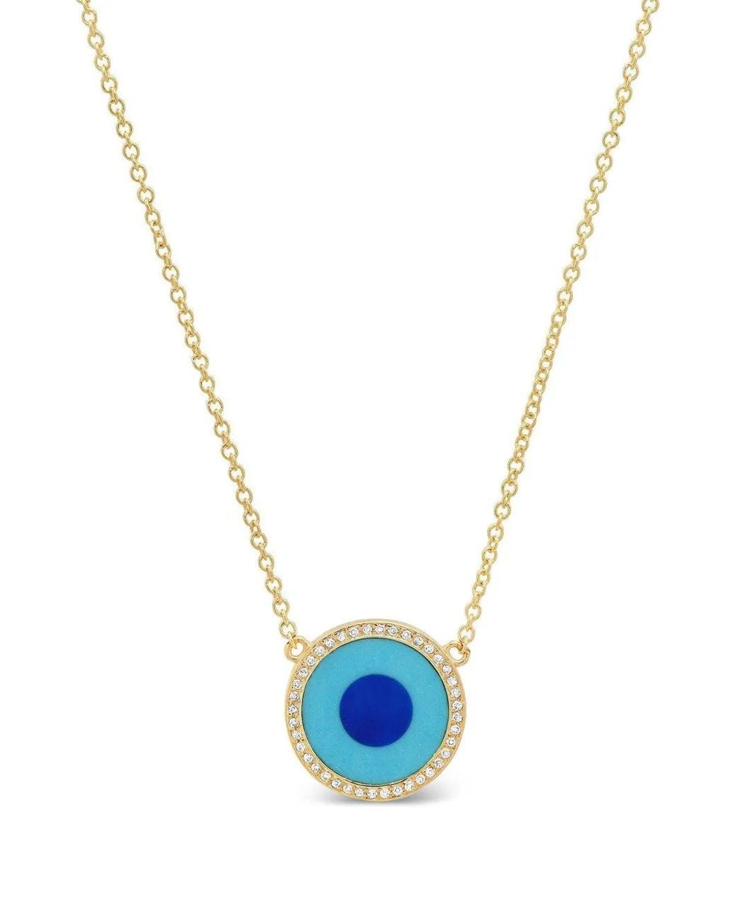 Jennifer Meyer Blue Evil Eye-Motif Diamond And Necklace