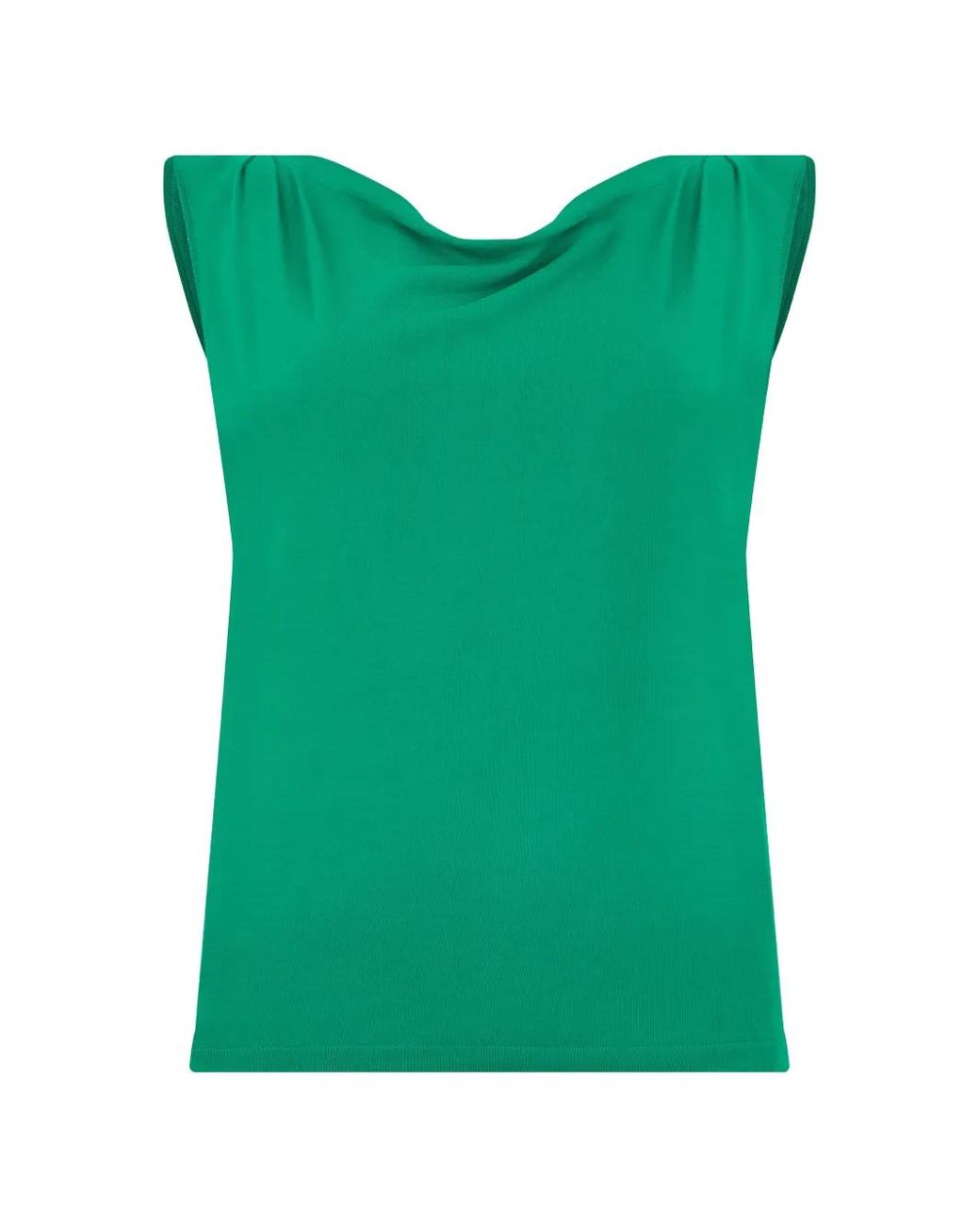 Alberta Ferretti Green Draped-Back Blouse