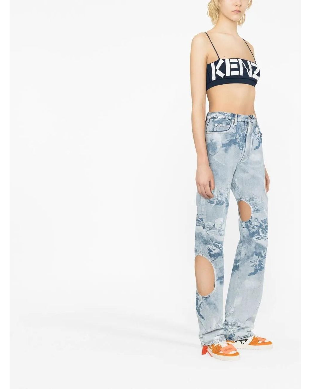 KENZO Bralette Met Logo in het Blue