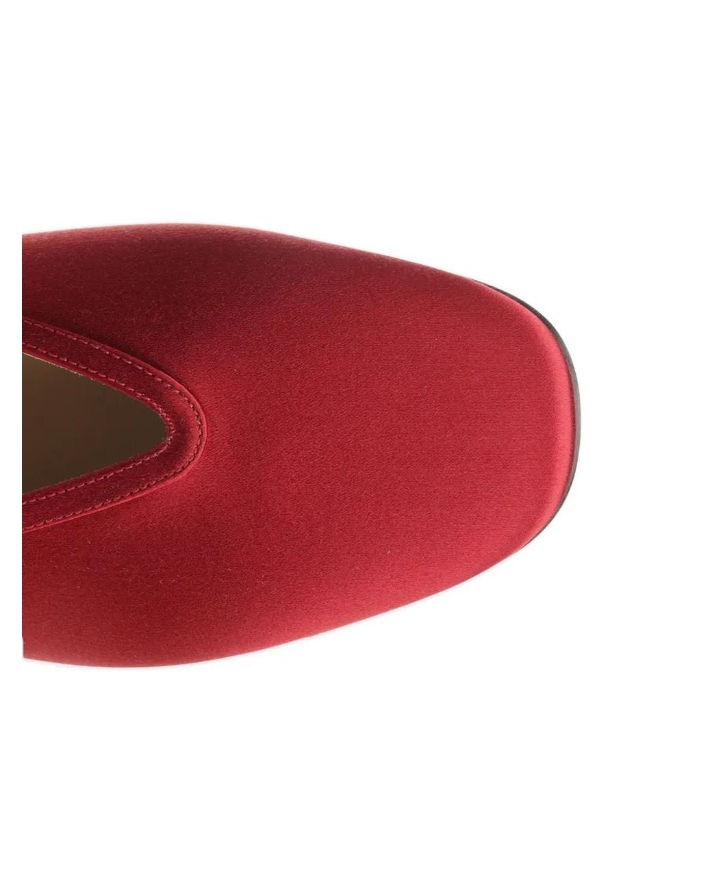 Le Monde Beryl Red Luna Satin Ballet Flats