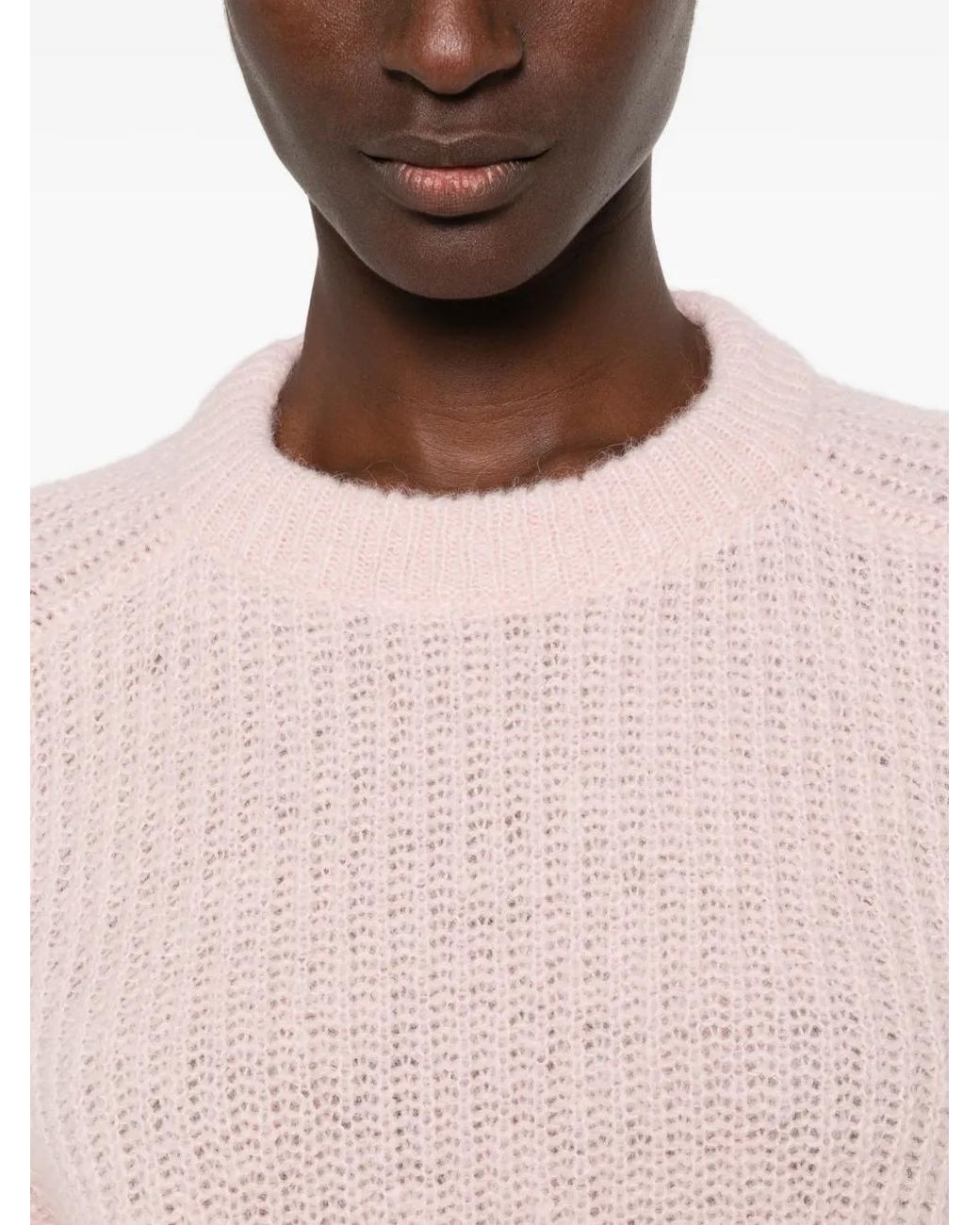 Tela Pink Jilly Ribbed-Knit Sweater
