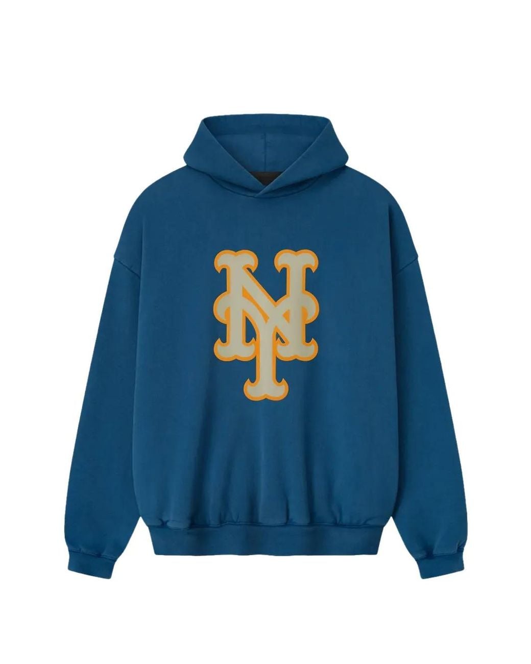 Fear Of God Blue X Mets Logo-Print Hoodie for men
