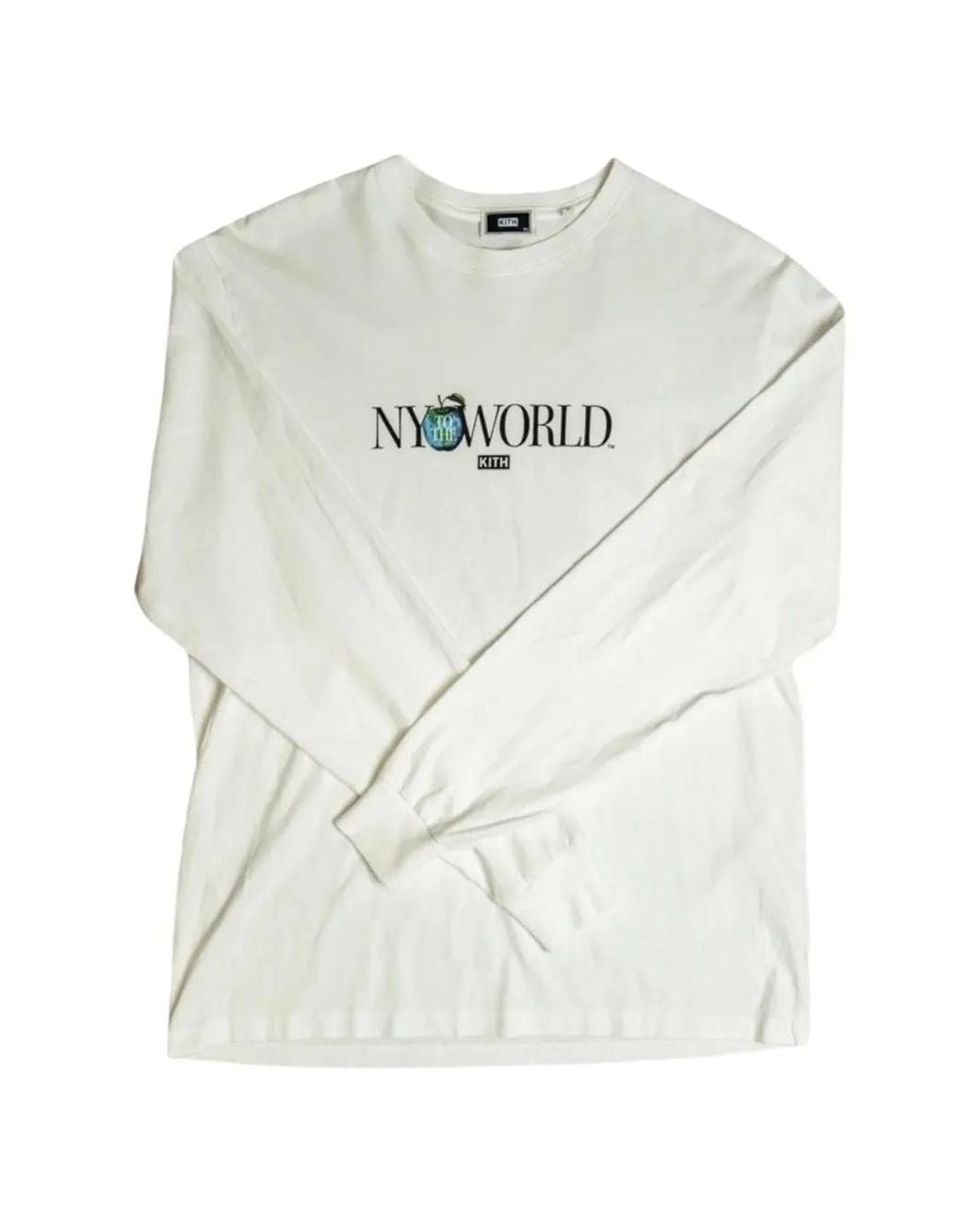 Kith Ny To The World Long-Sleeved T-Shirt in White for Men | Lyst