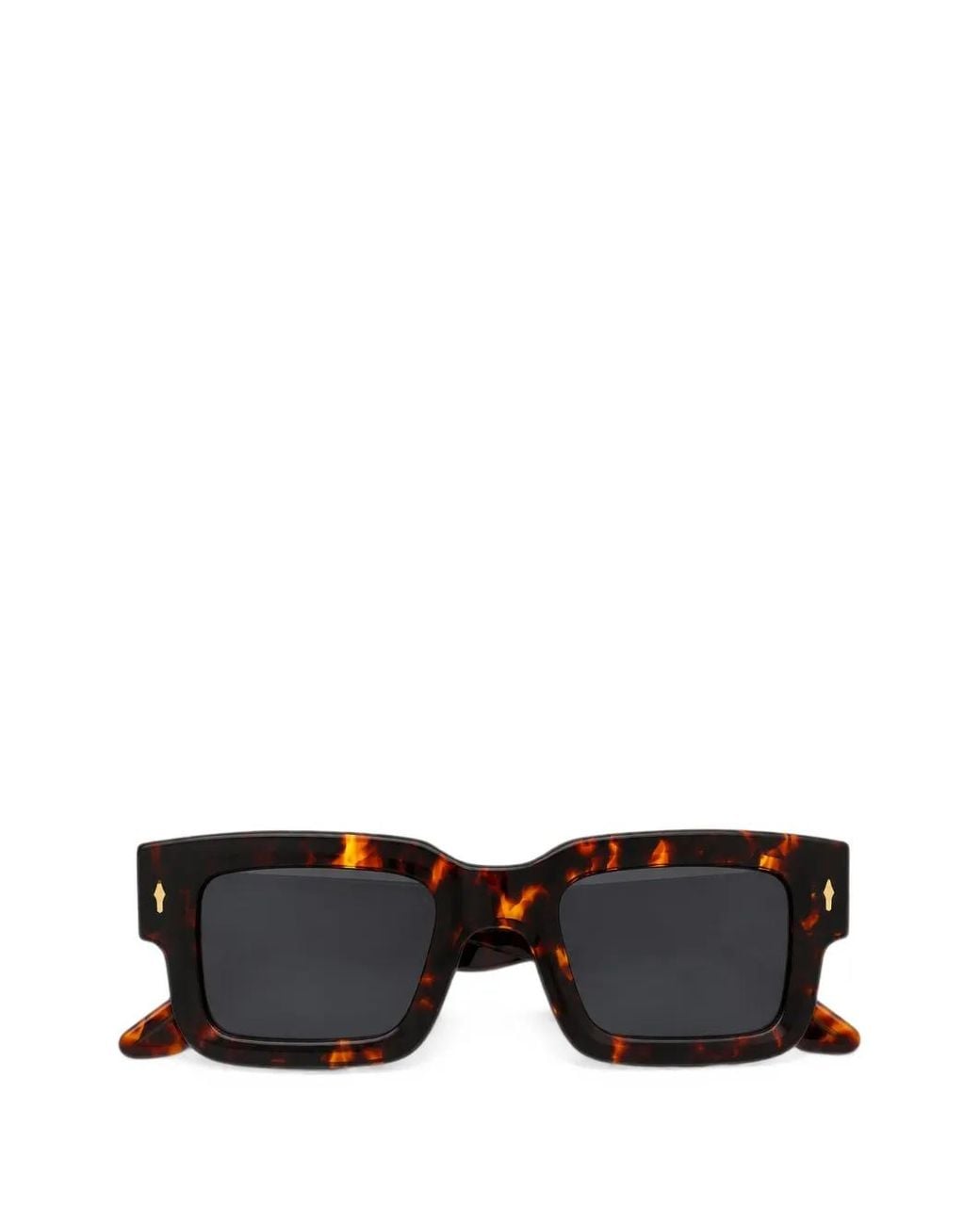 Kat Maconie Black Sora Tortoiseshell-Effect Square-Frame Sunglasses