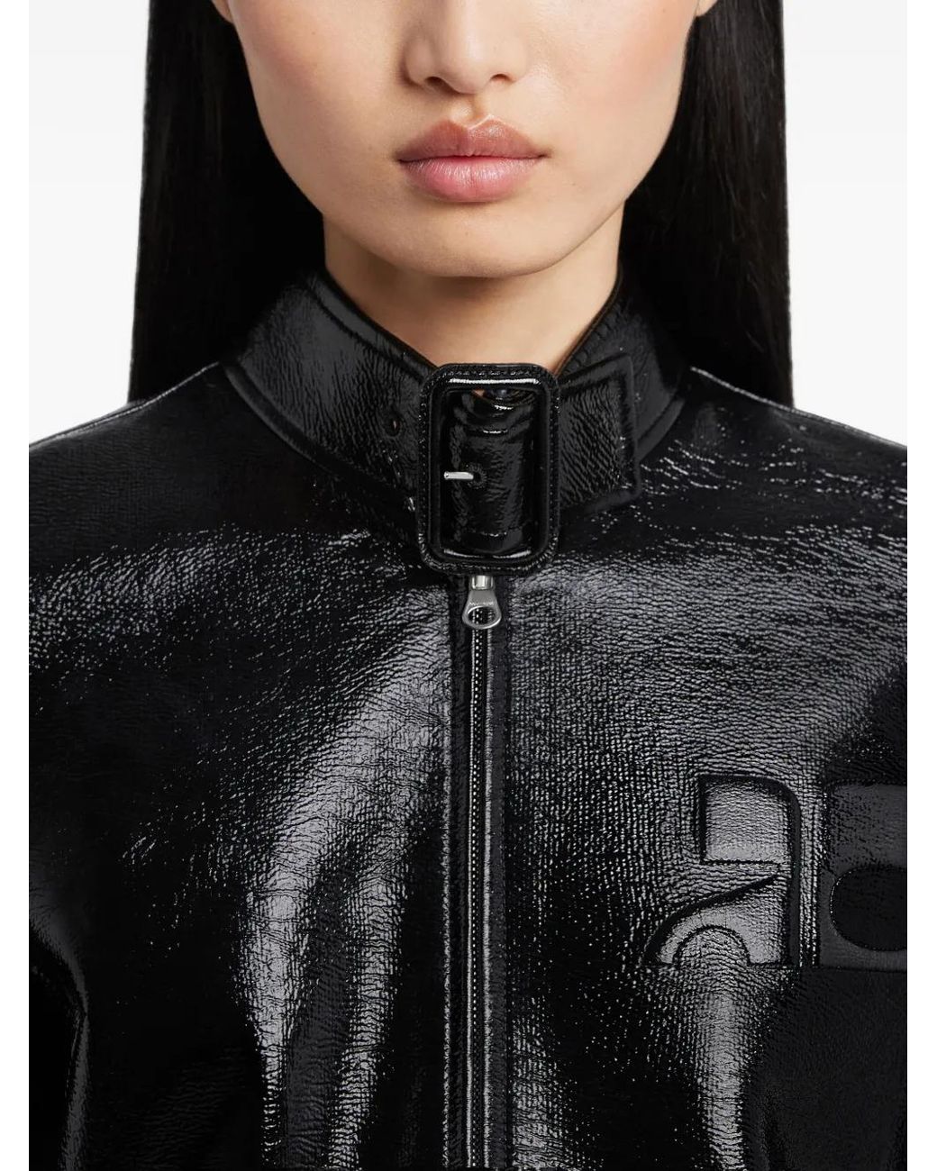 Courreges Black Courregès City Jacket With Embossed Logo
