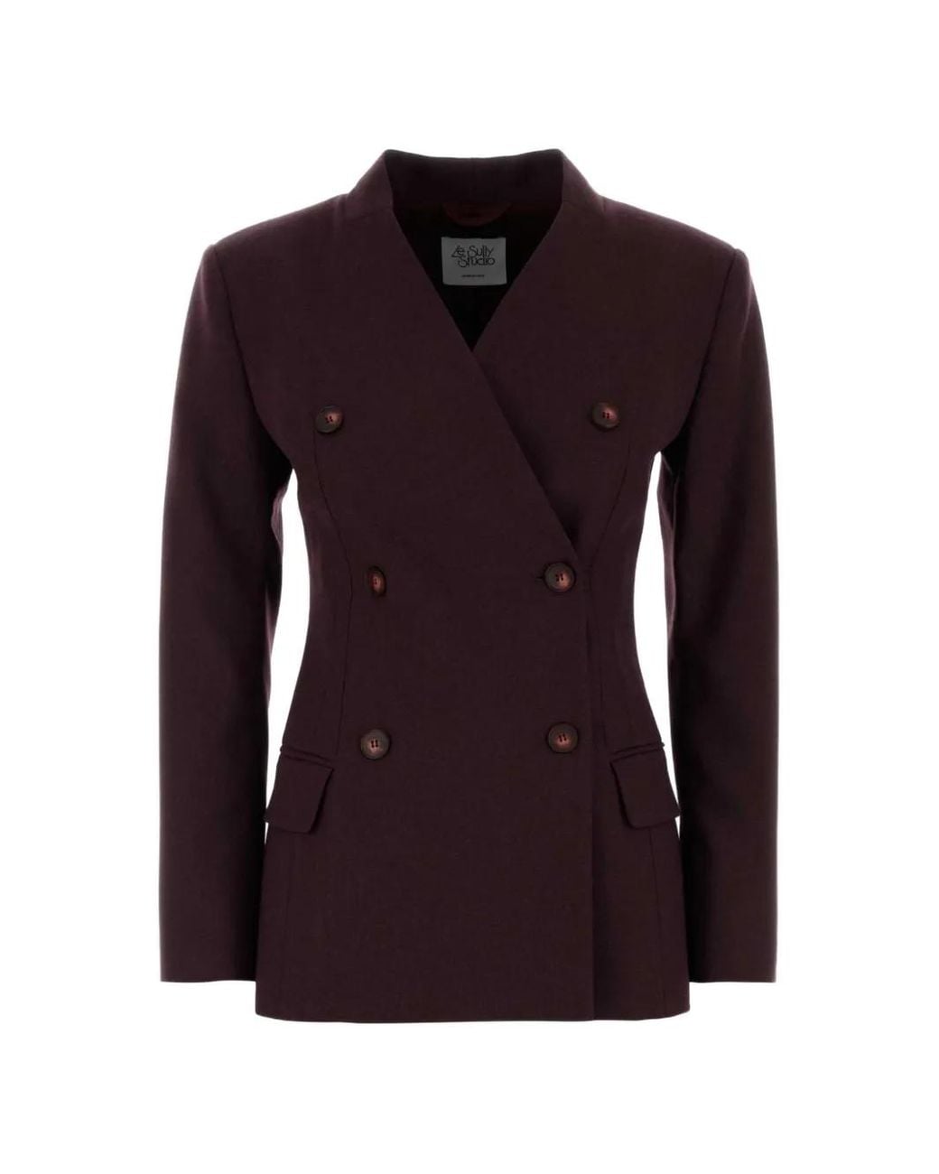 LE SULLY STUDIO Purple Double-Breasted Blazer