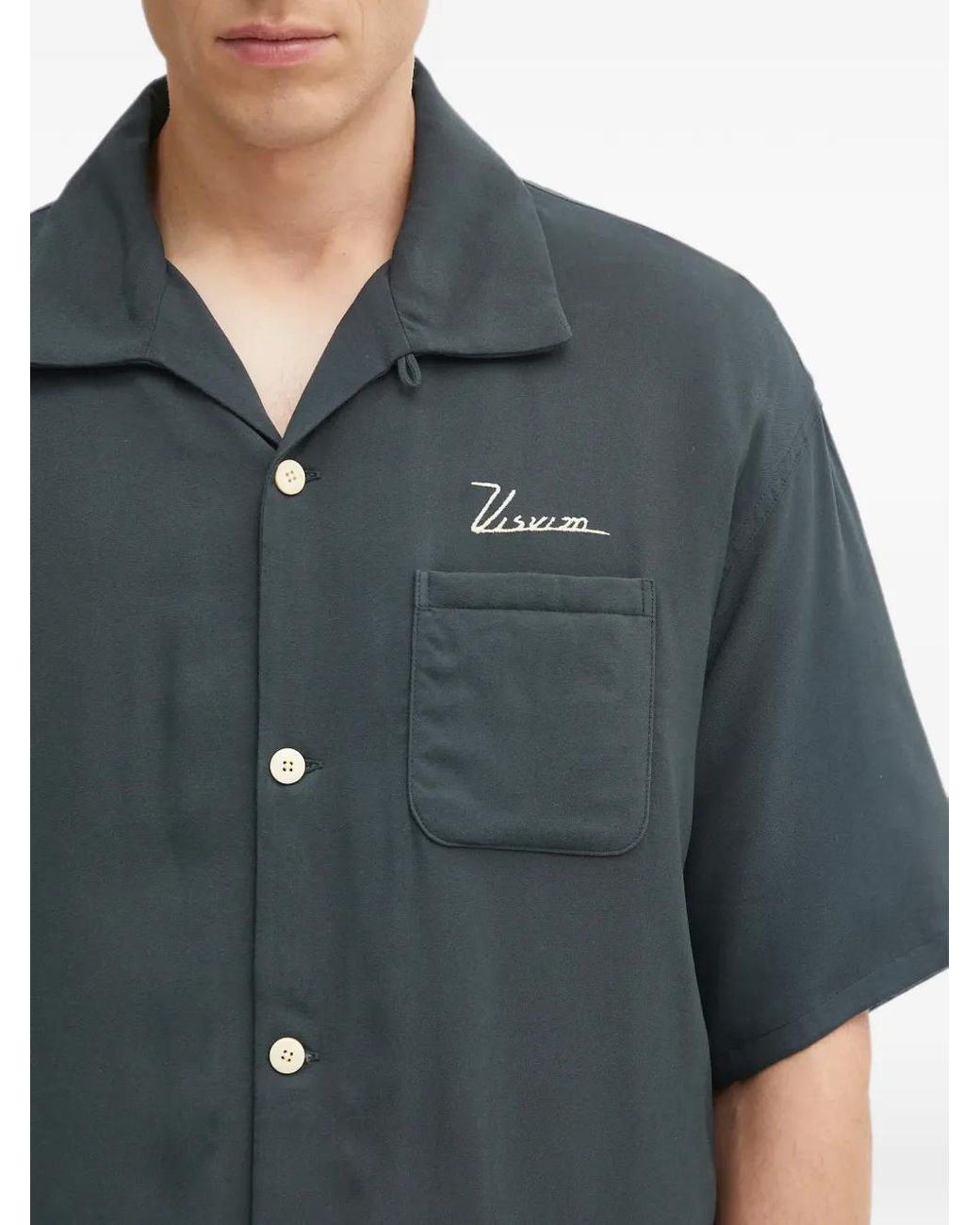 Visvim Gray Pocket Button-Down Shirt for men