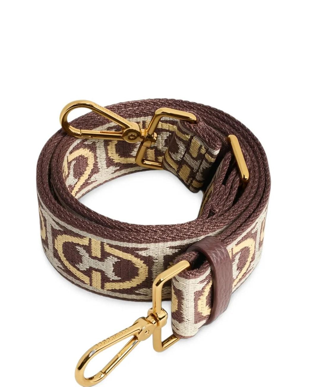 Coccinelle Metallic Monogram-Jacquard Shoulder Strap