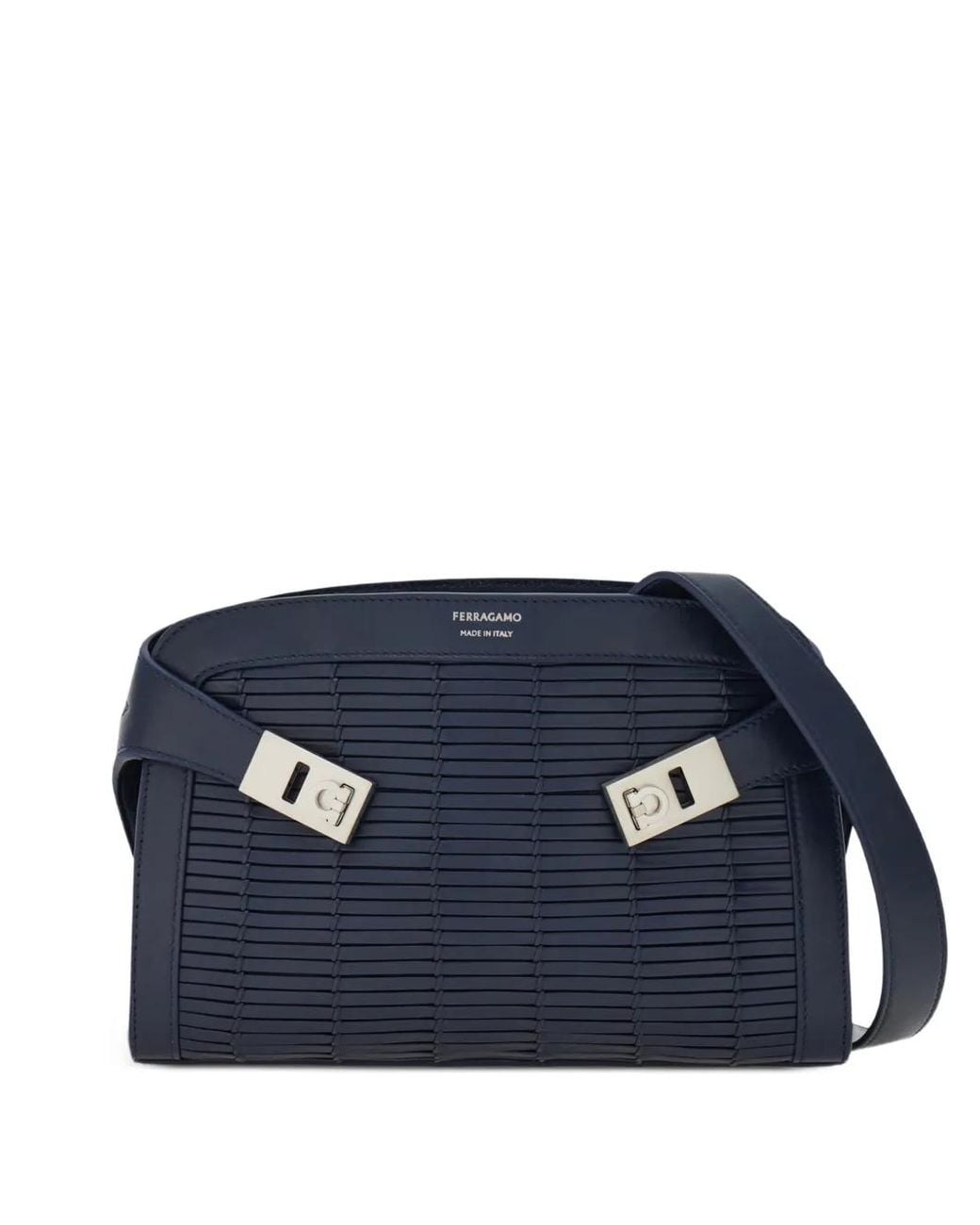 Ferragamo Blue Small Hug Messenger Bag for men