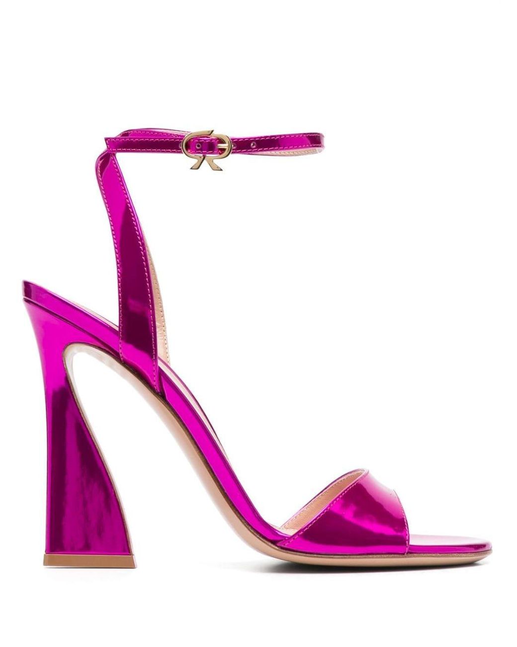 Gianvito Rossi 110mm Curved-heel Sandals in Pink | Lyst