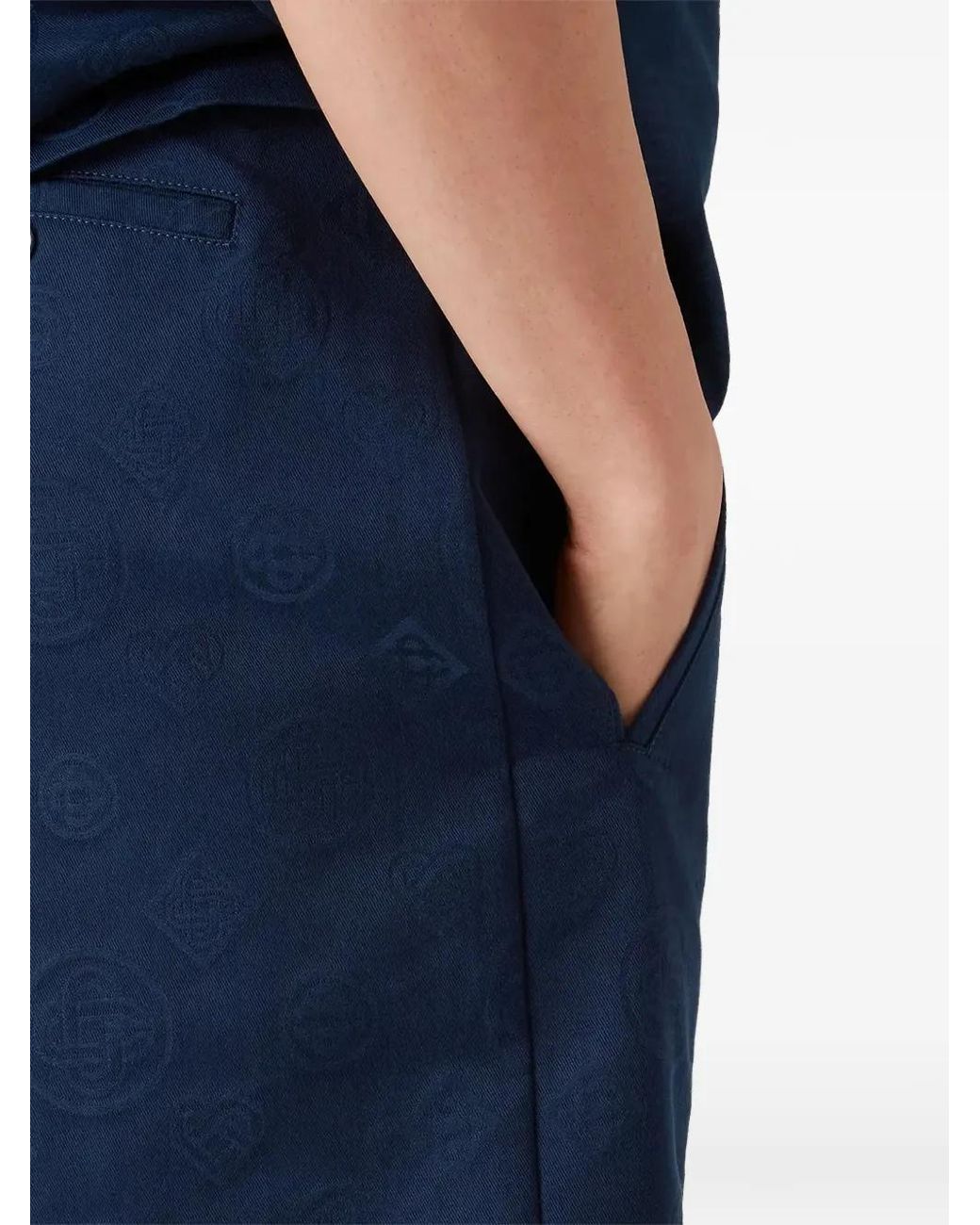 Casablanca Blue Pattern-Detail Shorts for men