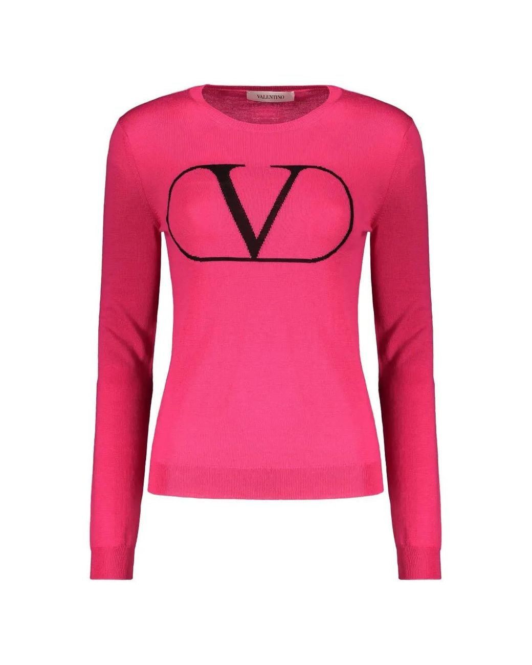 Valentino Garavani Pink Vlogo Wool Sweater