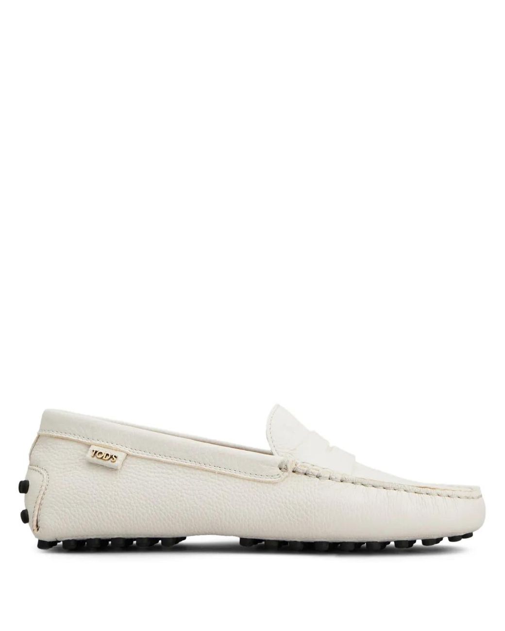 Tod's White Gommino Loafers