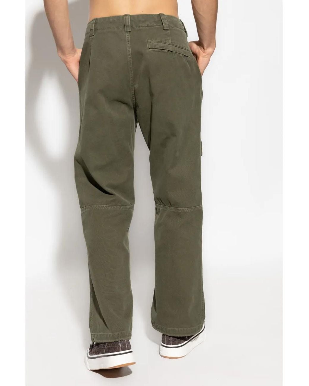Stone Island Green Cotton Cargo Trousers for men
