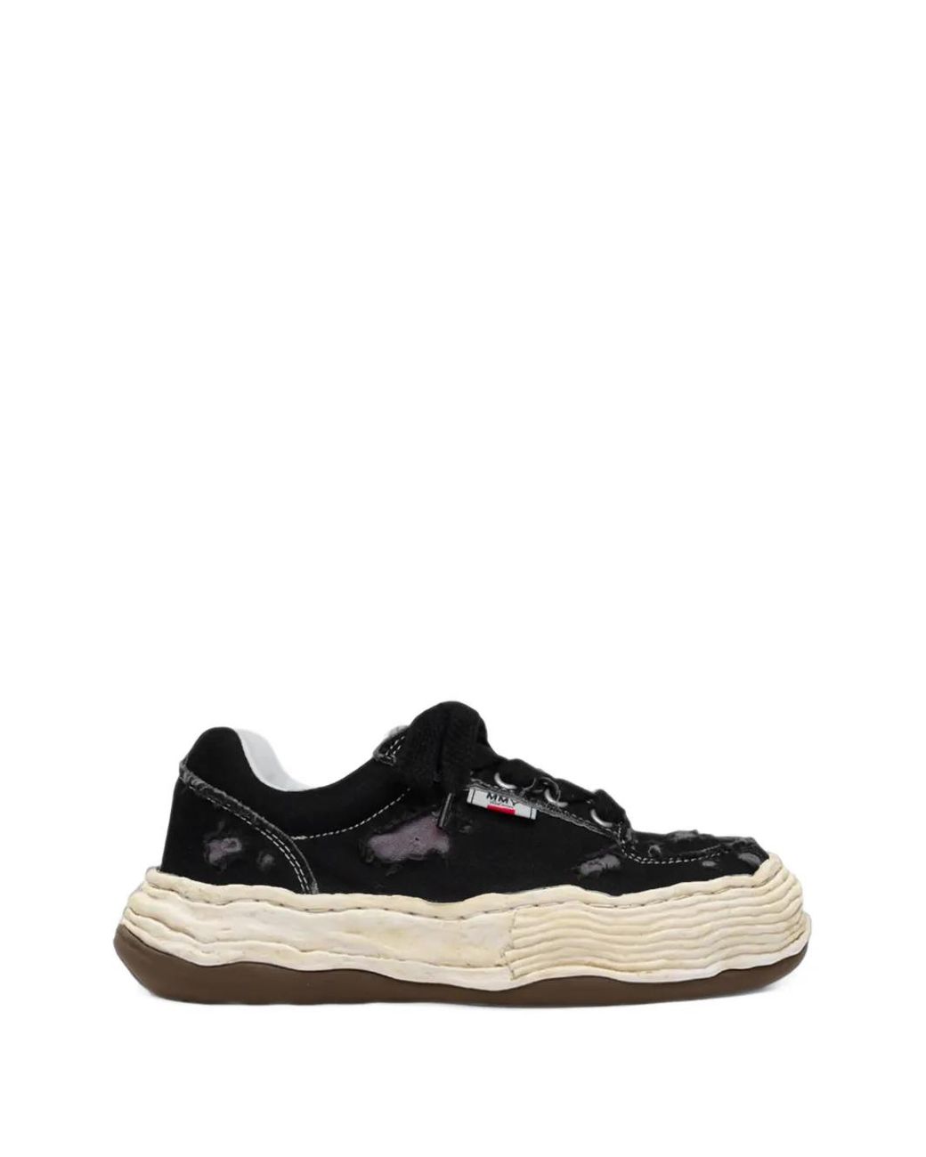 Maison Mihara Yasuhiro White Oliver Ripped Sneakers
