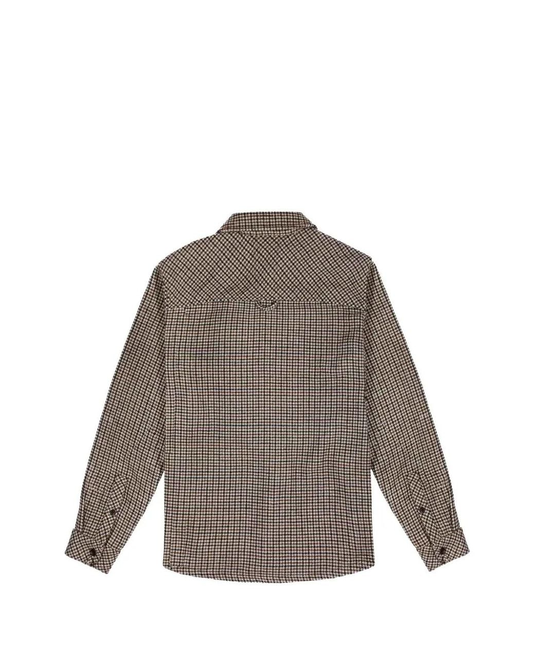 NOWADAYS Houndstooth-Pattern Shirt Jacket in Brown for Men | Lyst
