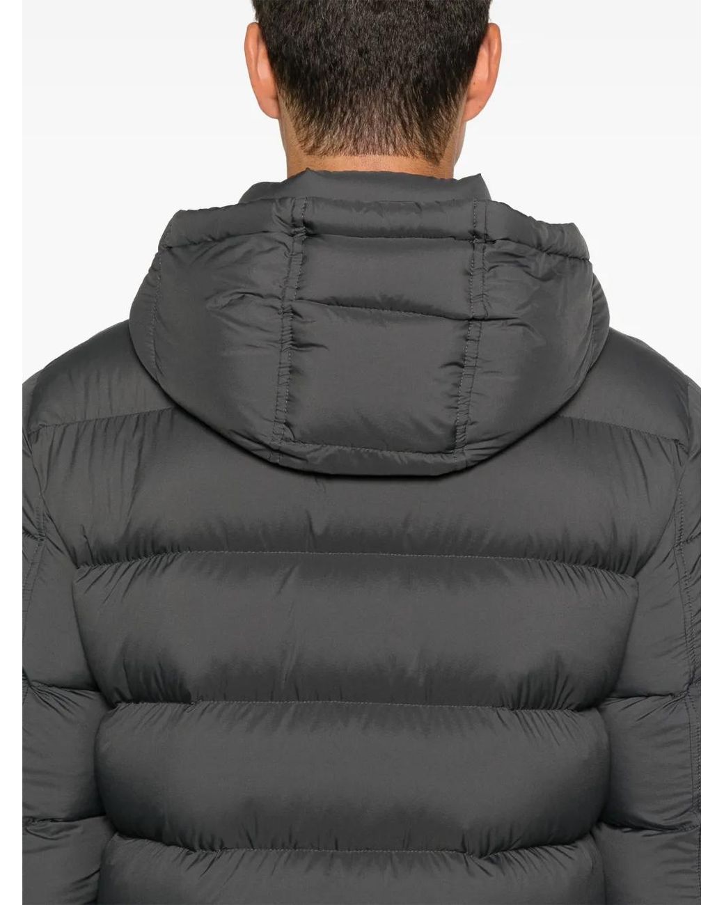 Herno Gray Supermatt Down Jacket With Hood For for men