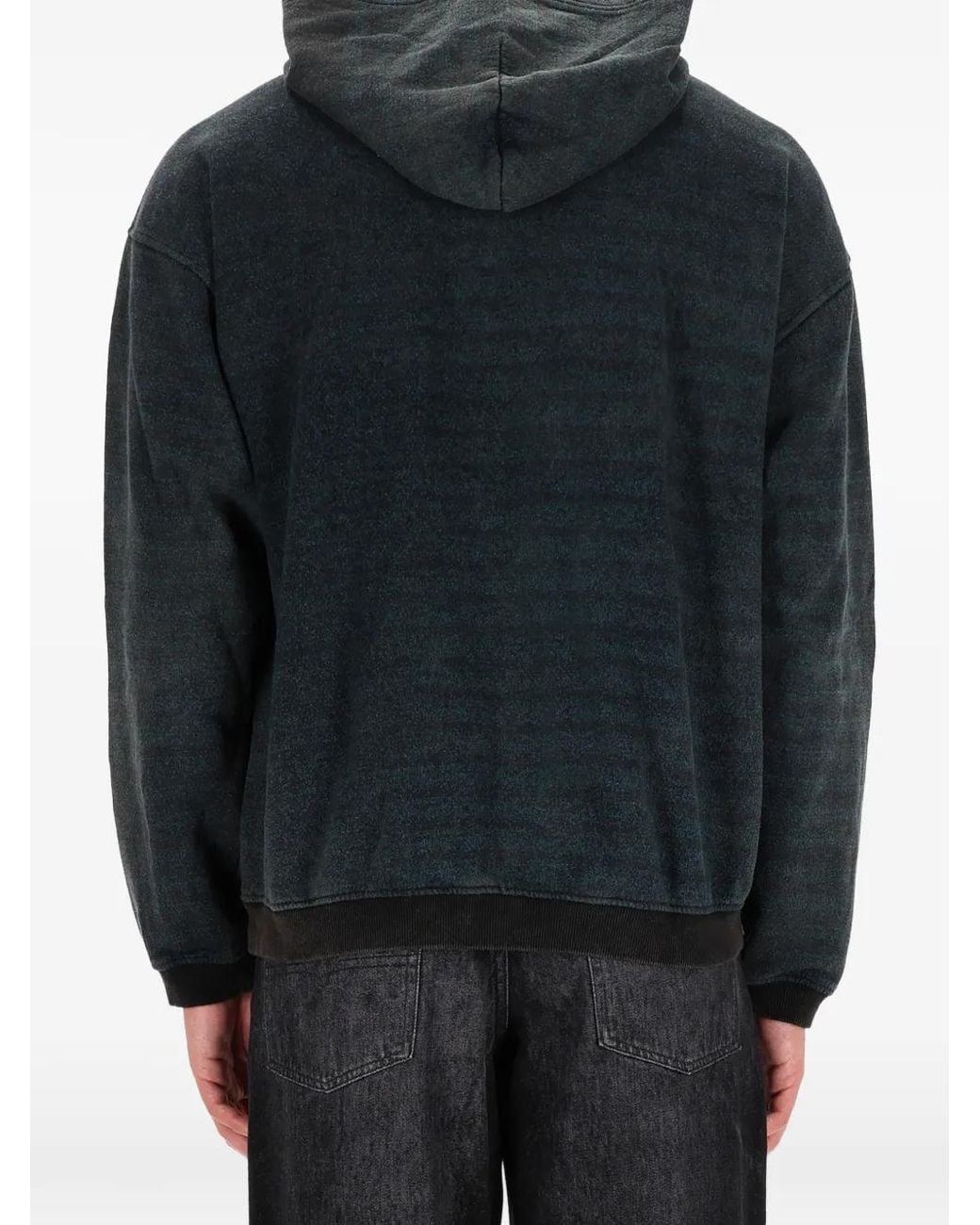 DIESEL Gray S-Kai Logo-Patch Hoodie for men