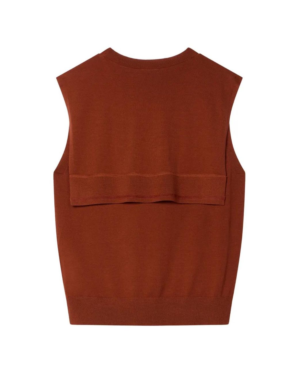 Paul Smith Brown Merino-Wool Blend Knitted Vest