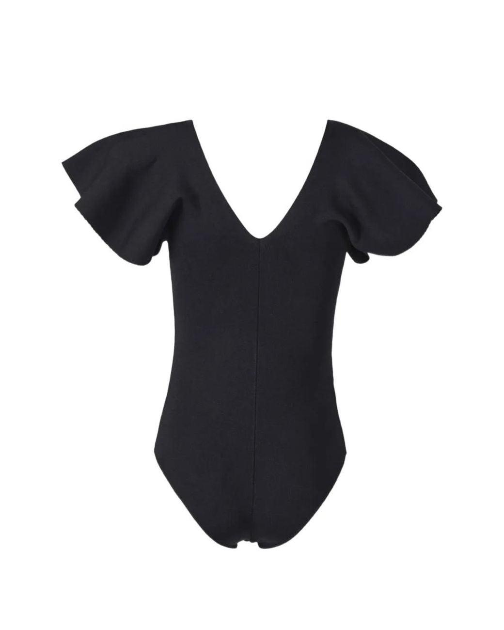 Altuzarra Black Frenzy Ruffled Bodysuit