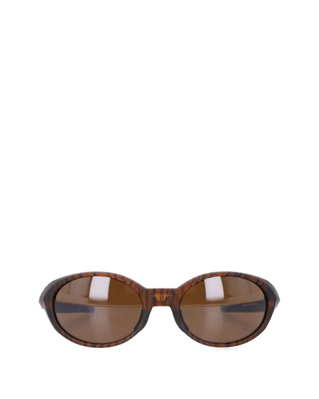Oakley Brown Redux Tiger-Print Oval-Frame Sunglasses